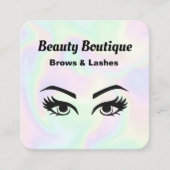 Lash Extensions & Brow Tinting Threading Vierkante Visitekaartje (Voorkant)