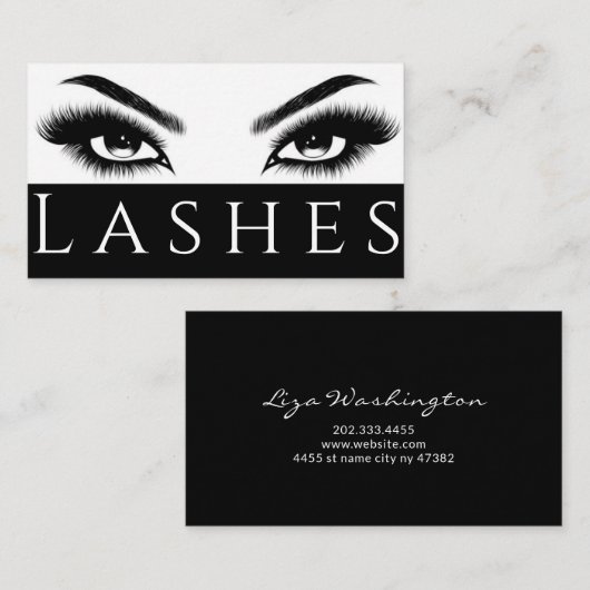 Lash Extensions Brows & Lashes Salon Visitekaartje (Voorkant / Achterkant)