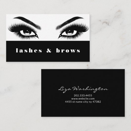 Lash Extensions Brows & Lashes Salon Visitekaartje (Voorkant / Achterkant)