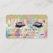 Lash Extensions Glitter Drip Holographic Credit