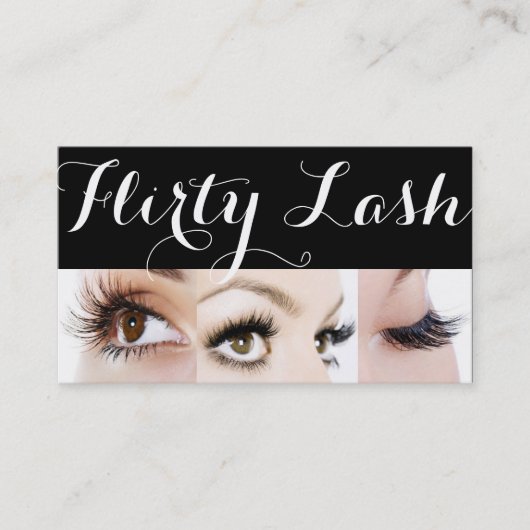 Lash Extensions Lashes Beauty Cosmetology Salon Visitekaartje (Voorkant)