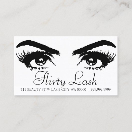 Lash Extensions Lashes Beauty Cosmetology Salon Visitekaartje (Voorkant)