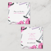 Lash Extensions Lashes Technician Beauty Salon Vierkante Visitekaartje (Voorkant / Achterkant)