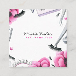Lash Extensions Lashes Technician Beauty Salon Vierkante Visitekaartje