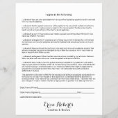 Lash Extensions Liability Waiver Release Form Flyer (Achterkant)