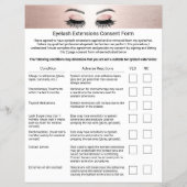 Lash Extensions Liability Waiver Release Form Flyer (Voorkant)