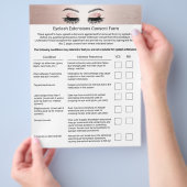 Lash Extensions Liability Waiver Release Form Flyer (Hand)