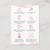 Lash extensions Make-up nazorg instructies pictogr Afsprakenkaartje (Achterkant)