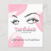 Lash extensions Make-up nazorg instructies pictogr Flyer (Voorkant)