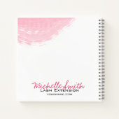 Lash extensions Make-up roze Waterverf afspraak Notitieboek (Achterkant)