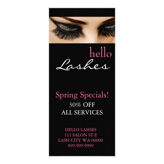 Lash Extensions Makeup Artist Salon Flyer Menu (Voorkant)
