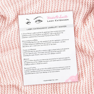 Lash extensions Minimalistische Pink Liability Wai Flyer
