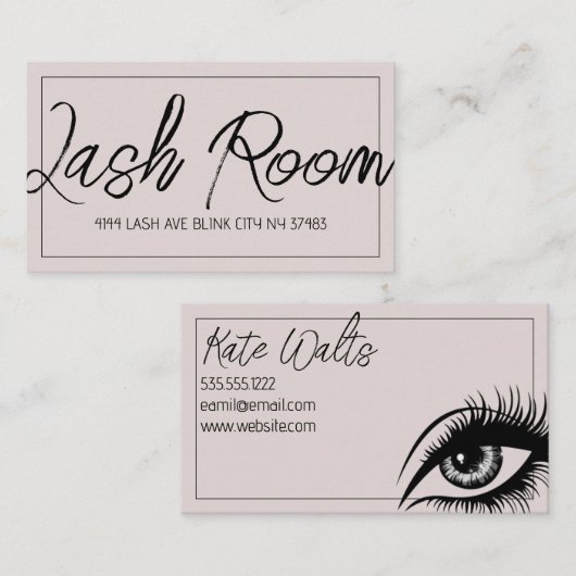 Lash Extensions Modern Clean Visitekaartje (Voorkant / Achterkant)