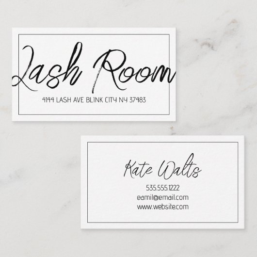 Lash Extensions Modern Clean Visitekaartje (Voorkant / Achterkant)
