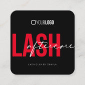 Lash Extensions nazorginstructies Vierkante Visitekaartje (Voorkant)