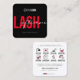 Lash Extensions nazorginstructies Vierkante Visitekaartje