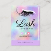 Lash Extensions nazorginstructies Visitekaartje (Voorkant)