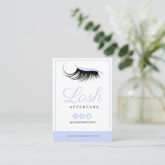Lash Extensions nazorginstructies Visitekaartje (Staand voorkant)