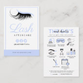 Lash Extensions nazorginstructies Visitekaartje (Voorkant / Achterkant)