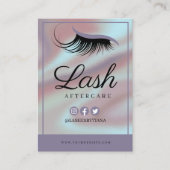 Lash Extensions nazorginstructies Visitekaartje (Voorkant)