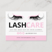 Lash Extensions nazorginstructies Visitekaartje (Voorkant)