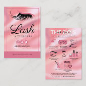 Lash Extensions nazorginstructies Visitekaartje (Voorkant / Achterkant)
