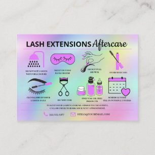 Lash Extensions nazorginstructies Visitekaartje