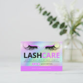 Lash Extensions nazorginstructies Visitekaartje (Staand voorkant)