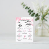 Lash extensions Pink Aftercare Verwijs een vriend Visitekaartje (Staand voorkant)