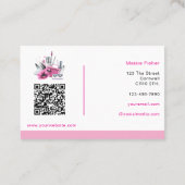 Lash Extensions QR Code Monogram Eyelash Tech Visitekaartje (Achterkant)