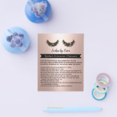 Lash Extensions Roos Gold Aftercare Instruction Flyer (Enkel)