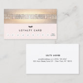 Lash Extensions Roze Klantenloyaliteit 10 Punch Klantenkaartje (Voorkant / Achterkant)