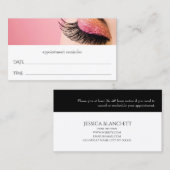 Lash Extensions Salon Appointment Card Afsprakenkaartje (Voorkant / Achterkant)
