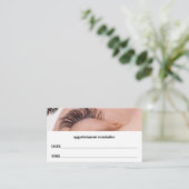 Lash Extensions Salon Appointment Card Afsprakenkaartje (Staand voorkant)