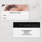 Lash Extensions Salon Appointment Card Afsprakenkaartje (Voorkant / Achterkant)