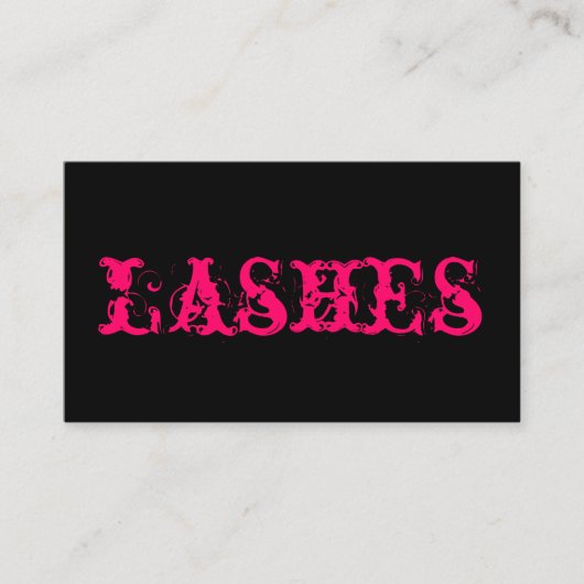 Lash Extensions, Salon Visitekaartje (Voorkant)