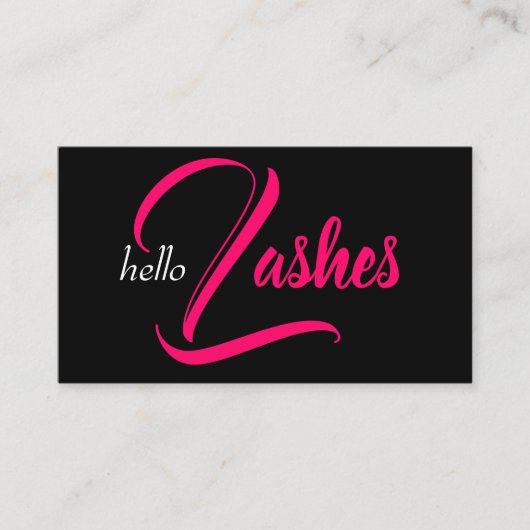 Lash Extensions, Salon Visitekaartje (Voorkant)