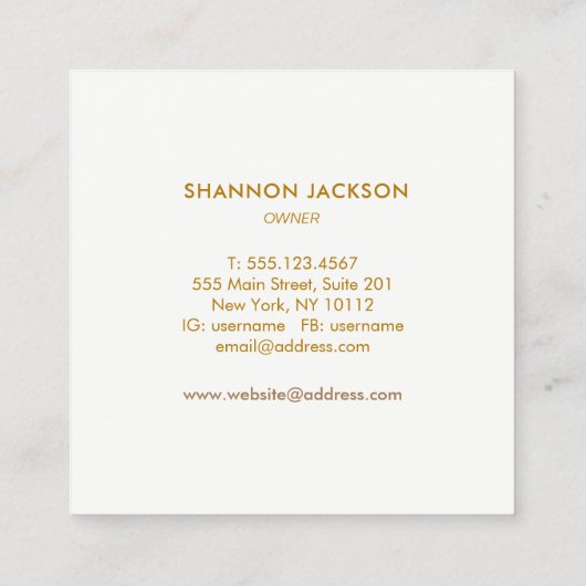 Lash Extensions Trendy Roze Waterverf Abstract Vierkante Visitekaartje (Achterkant)