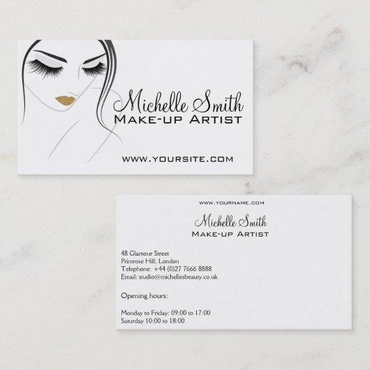 Lash Extensions Visitekaartje (Voorkant / Achterkant)