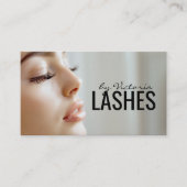 Lash Extensions Wimper vrouw profiel foto Visitekaartje (Voorkant)