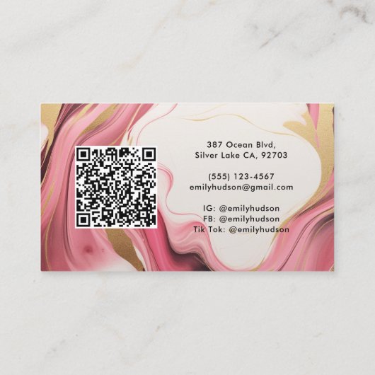 Lash Haar & Make Up Visitekaartje (Achterkant)