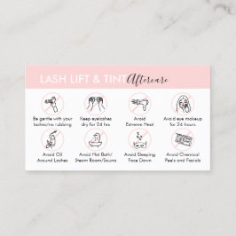 Lash Lift en Tint Nazorg Instructie Visitekaartje
