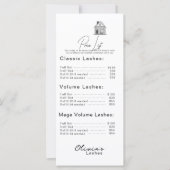 Lash lounge Eenvoudige witte prijslijst (Voorkant)