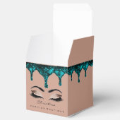 Lash Makeup Logo Glitter Blauwgroen Drives Boutiqu Bedankdoosjes (Geopend)