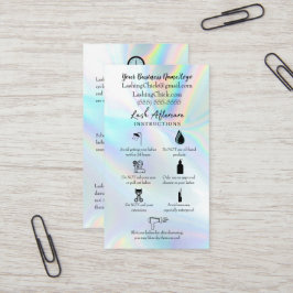 Lash Natercare Instruction Kaart Visitekaartje