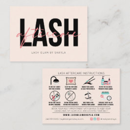 Lash Natercare Instructions - Eyelash Extensions  Visitekaartje
