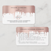 Lash Natercare Instructions Roos Pink Gold Drives Visitekaartje (Voorkant / Achterkant)