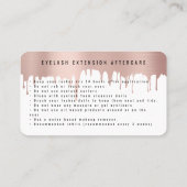 Lash Natercare Instructions Roos Pink Gold Drives Visitekaartje (Achterkant)