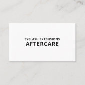 Lash Natercare Instructions Visitekaartje (Voorkant)