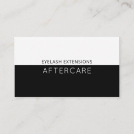 Lash Natercare Instructions Visitekaartje